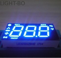 LED آبی رنگ سفارشی LED، صفحه نمایش سه گانه ای 7 قسمت LED برای یخچال