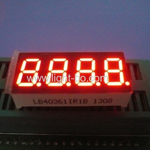 4 رقمی 0.36 فوق العاده روشن آبی 7 segment led cathode common