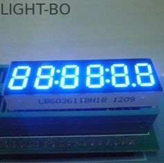 صفحه نمایش فوق العاده روشن آبی 6 رقمی 7 قسمت LED 0.32 اینچ با سطح سیاه