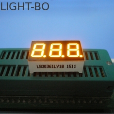 LED Triple Digit 7 Segment نمایشگر رنگ زرد رنگ برای اجاق گاز برقی / مایکروویو