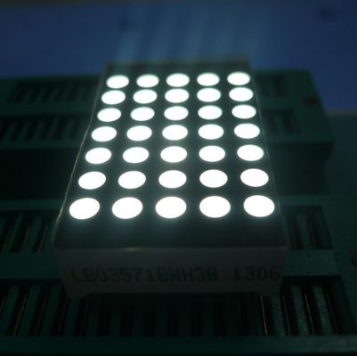 قیمت خوب 3mm 5x7 Dot Matrix Led نمایش فوق العاده نازک زرد بخش چرم سیاه و سفید آنلاین