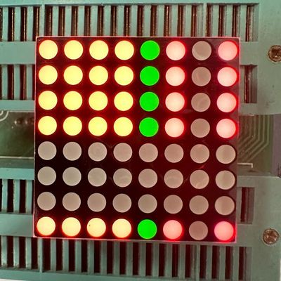 قیمت خوب کارایی ثابت کننده آنود مشترک 3mm 8*8DOT Matrix LED Display دو رنگ قرمز/سبز برای نشانه های متحرک آنلاین