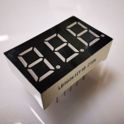 قیمت خوب 7 بخش 3 رقم 9.2mm نمایشگر LED ابر درخشان Amber Common Anode برای اندازه گیری پانل آنلاین
