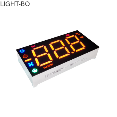 صفحه نمایش چند رنگی سفارشی 3Digit 0.5'' هفت بخش LED برای کنترل یخچال