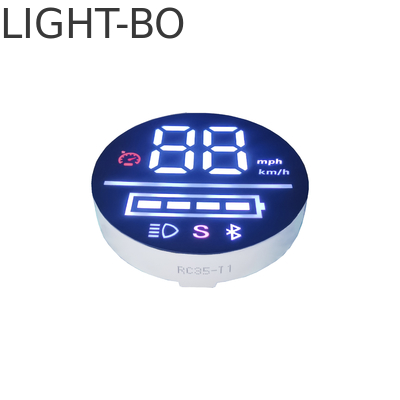 قیمت خوب صفحه نمایش LED دایره ای سفارشی با رنگ سفید فوق العاده روشن با قطر 35 میلی متر برای الکتروموبیل آنلاین