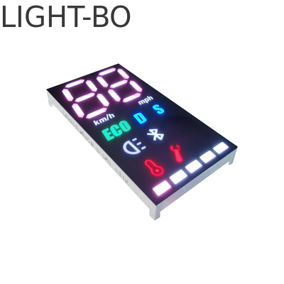 35mcd چند رنگ LED هفت بخش LED 3 رقمی 635nm برای موتور سیکلت