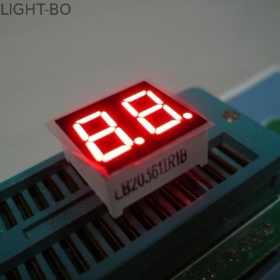 0.36 اینچ قرمز دو رقمی 7 قسمت LED نشان می دهد روشنایی بالا برای دستگاه های الکترونیکی