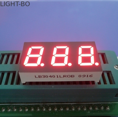 صفحه نمایش LED قرمز فوق العاده روشن 7 بخش سه رقمی کاتود مشترک