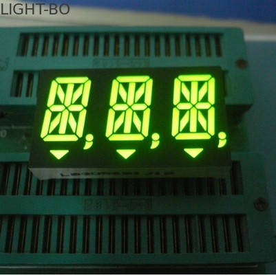 نمایشگر ال ای دی سبز Alphanumeric Triple-Digit 14 Segment برای پانل ابزار 14.2 میلی متر