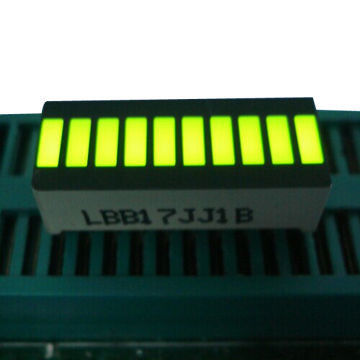 قیمت خوب رنگ زرد 10 LED Light Bar با صفحه نمایش LED 10 بخش در سایز 25.4 x 10.1 x 7.9mm آنلاین