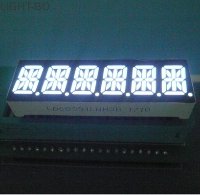 قیمت خوب صفحه نمایش شش رقمی 14 بخش LED 80-100mcd / Dice Lighting Intensity نصب آسان آنلاین