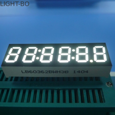 صفحه نمایش 6 رقمی 7 قسمت LED، ساعت دیواری LED فوق العاده روشن روشن 0.36 اینچ