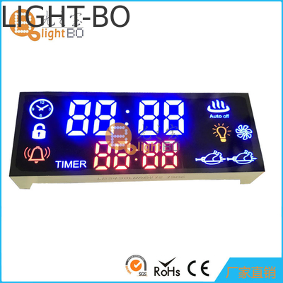 صفحه نمایش LED چند رنگی 8 رقمی 7 بخش صفحه نمایش LED سفارشی برای کوک گاز