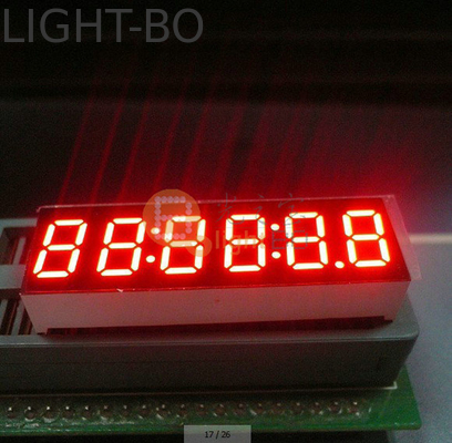 قیمت خوب صفحه نمایش ساعت LED 6 رقمی با طول موج 515-525nm و منبع برق آنلاین