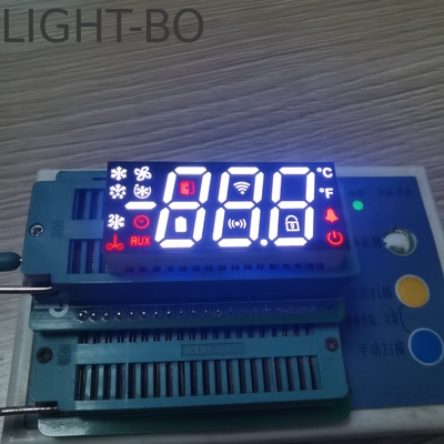 صفحه نمایش چند رنگی LED سه رقمی هفت رقمی کاتود مشترک برای کنترل کننده یخچال