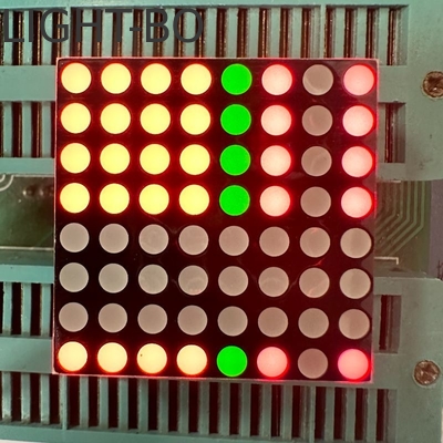 قیمت خوب کارایی ثابت کننده آنود مشترک 3mm 8*8DOT Matrix LED Display دو رنگ قرمز/سبز برای نشانه های متحرک آنلاین