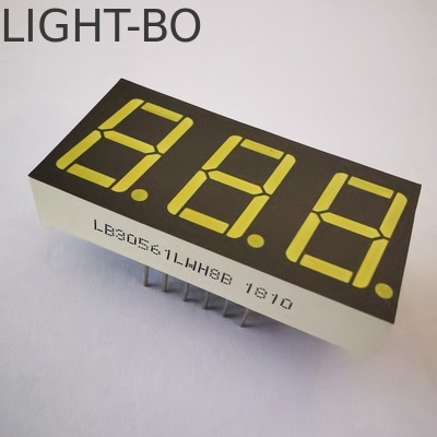 صفحه نمایش LED Ultra Bright White Grey سطح 7 بخش 3 رقم 14.2mm کاتود مشترک برای کنترلگر دما