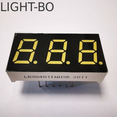 نمایشگر LED سه رقمی سفید7 بخش کاتود مشترک برای شاخص درجه حرارت