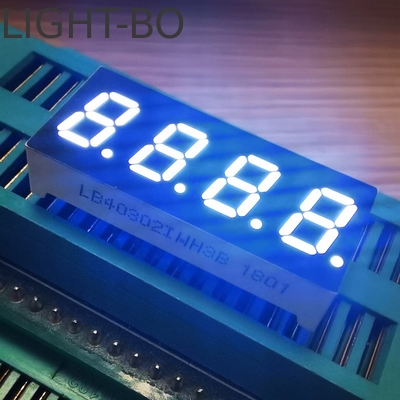 رنگ سفید 7.62mm 4Digit 7 بخش صفحه نمایش LED Common Anode برای شاخص درجه حرارت