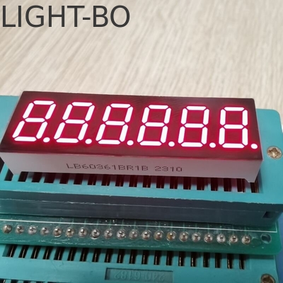 صفحه نمایش LED قرمز روشن 7 بخش 6 رقمی 9.2 میلی متر کاتود مشترک برای تایمر شمارش دیجیتال