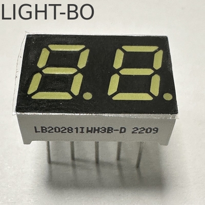نمایشگر LED 7 سگمنت 2 رقمی، سفید فوق العاده روشن، آند مشترک برای لوازم خانگی