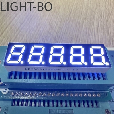 صفحه نمایش LED 7 بخش Ultra White 5 رقم 0.39 اینچ کاتود مشترک برای شاخص دیجیتال