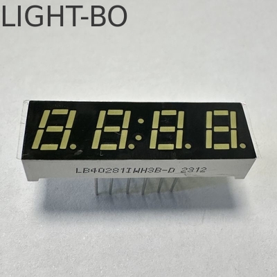 صفحه نمایش LED 7mm Ulrta روشن سفید 4 رقم 7 بخش کاتود مشترک برای پانل مولتی متر