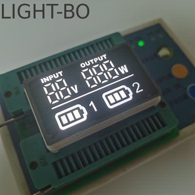 صفحه نمایش LED فوق روشن سفید سفارشی نمایشگاه LED هفت بخش برای باتری