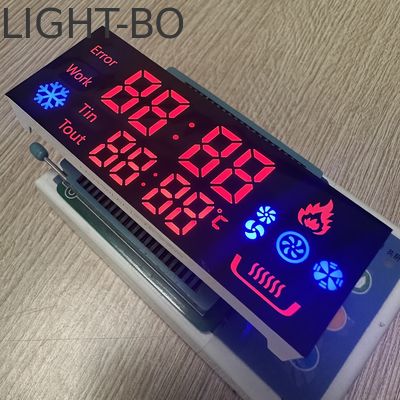 صفحه نمایش LED سفارشی 7 بخش آنود مشترک Ultra Red / Blue برای کنترل کننده کوکر گاز