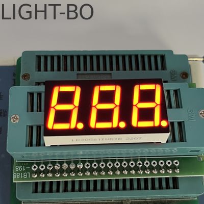 صفحه قرمز فوق روشن صفحه نمایش LED Caode مشترک 7 بخش 3 رقم 14.2mm برای کنترلگر دما