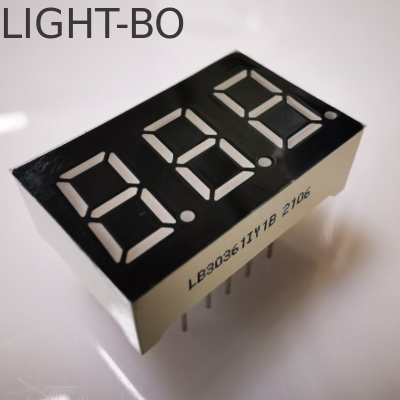 قیمت خوب 7 بخش 3 رقم 9.2mm نمایشگر LED ابر درخشان Amber Common Anode برای اندازه گیری پانل آنلاین
