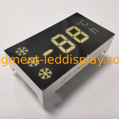 0.32 اینچ (8.2 میلی متر) صفحه نمایش LED 7 بخش، سفید فوق العاده روشن، آنود مشترک برای کنترل یخچال و لوازم خانگی