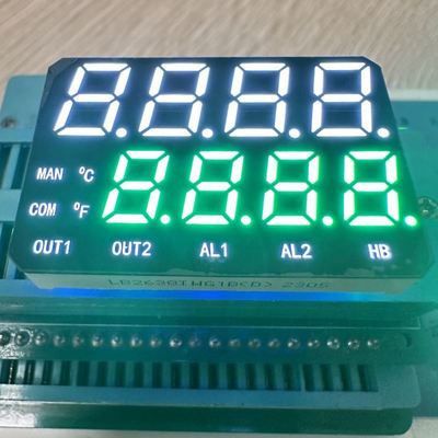 قیمت خوب High Brightness White /Pure Green Dual Line 7 Segment LED Display Common Anode for Temperature Indicator آنلاین