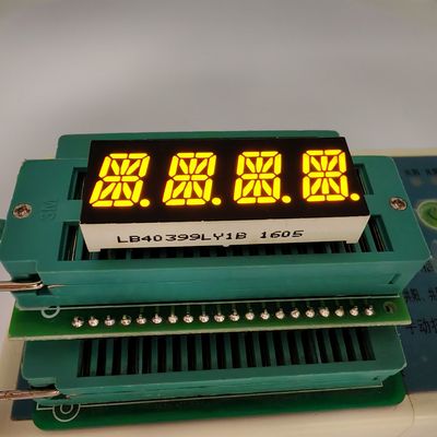 قیمت خوب 4 Digit 16 Segment Yellow Alphanumeric LED Display for Instrument Panel آنلاین