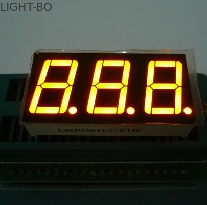 نمایشگر CC / CA Polarity 3digit 7 Segment LED آند مشترک 37.6 X 19mm ابعاد بیرونی