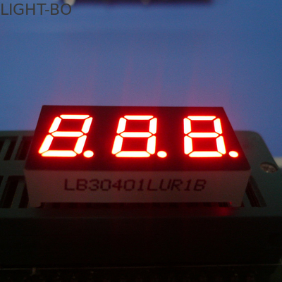 0.4 اینچ فوق العاده روشن قرمز 7 بخش صفحه نمایش LED سه رقمی آنود مشترک
