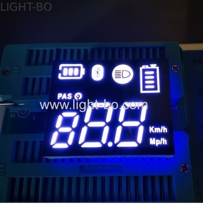 Ultra White سفارشی 7 بخش LED نمایشگر آنود مشترک برای اسکوتر الکتریکی