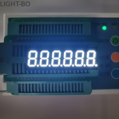 صفحه نمایش LED 6 قطعه ای سفید 6 رقمی 20 میلی آمپر 0.36 اینچ 9.2 میلی متر
