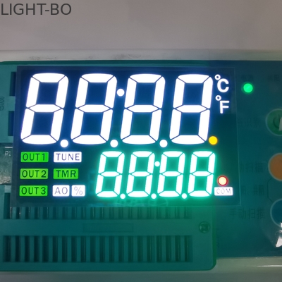 18 میلی متر ارتفاع 7 قطعه صفحه نمایش LED 80 میلی وات دو خط 4 رقمی برای پانل ابزار