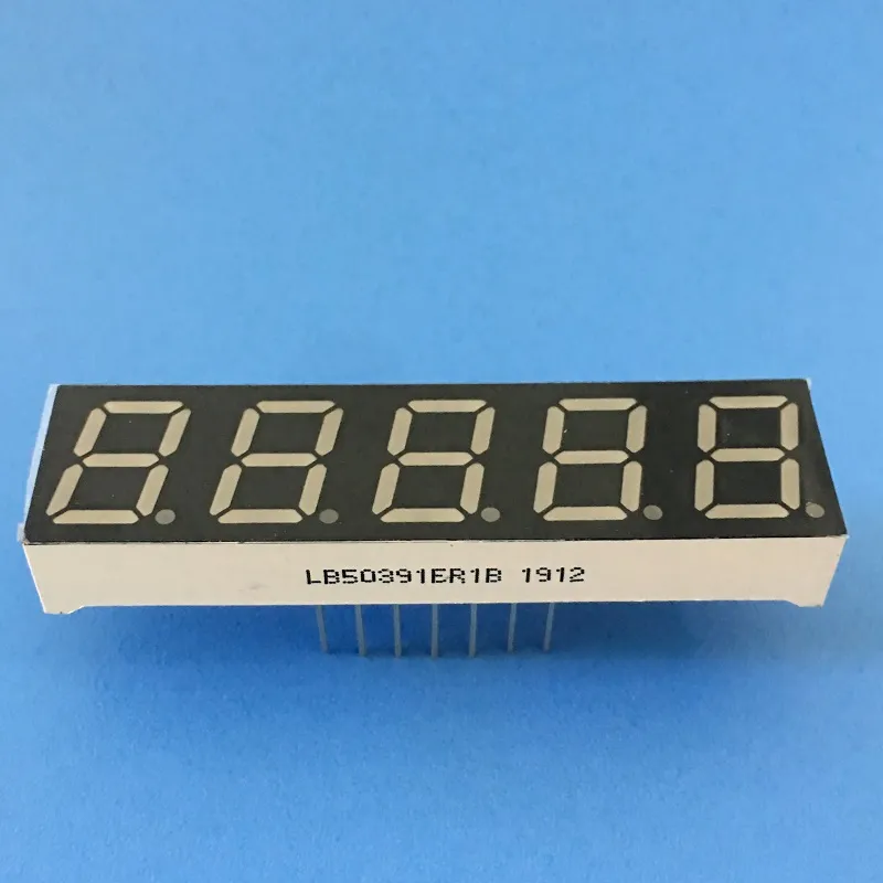 صفحه نمایش LED 7 بخش 0.39 اینچ 5 رقم کاتود مشترک قرمز فوق العاده روشن برای تبدیل فرکانس دیجیتال 4