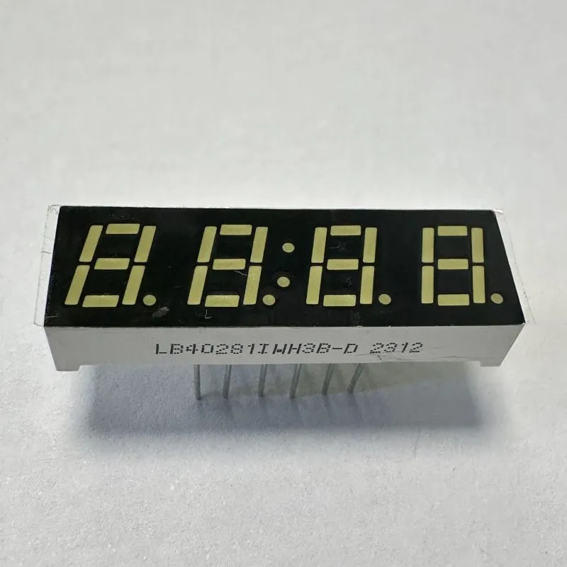 صفحه نمایش LED سفید 7mm 4 عدد 7 بخش آنود مشترک برای پانل مولتی متر 1
