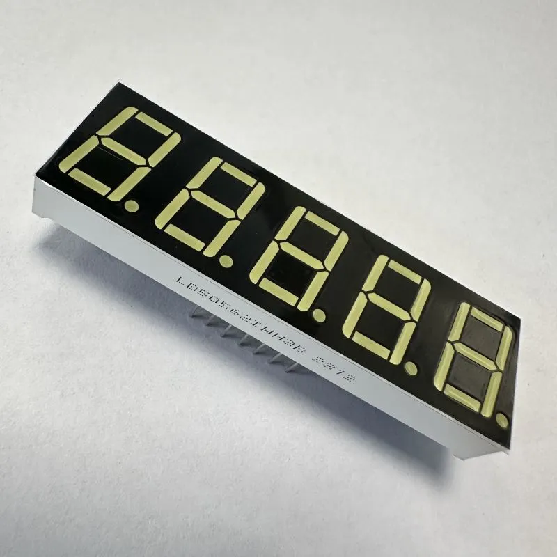 0.56 اینچ 5 رقمی Ultra Bright White 7 Segment LED Display کاتود مشترک برای کنترل فرآیند 1