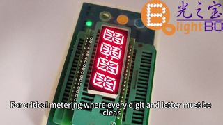 نمایشگر ال‌ای‌دی ال‌ای‌دی 4 رقمی 14 قطعه‌ای، قرمز فوق‌العاده روشن، برای کاربردهای تاکسی‌متر / اندازه‌گیری